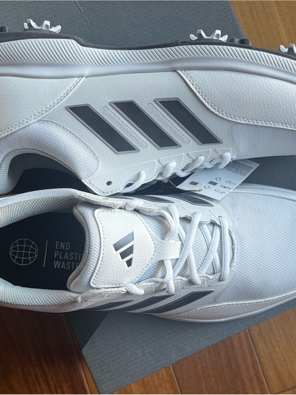 adidas Men's Tech Response 3.0 White and Gray Golf Shoes